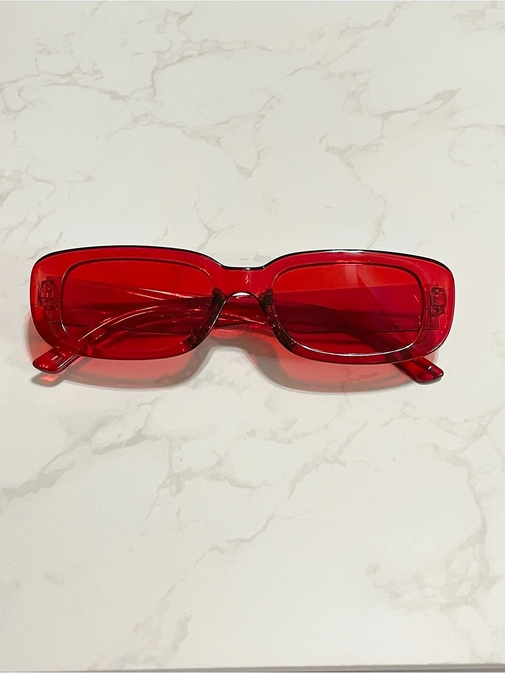 Red Rectangle Sunglasses